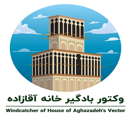 طرح لایه باز وکتور بادگیر خانه آقازاده