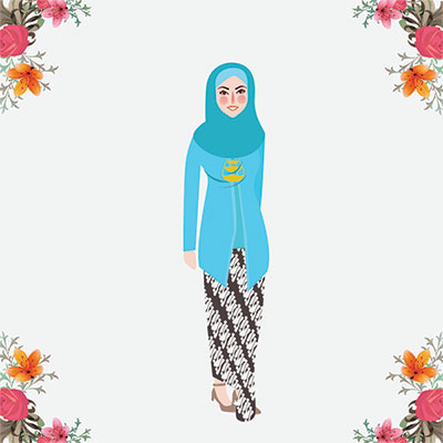 وکتور بانوی با حجاب