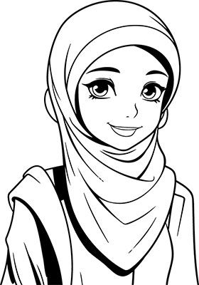وکتور بانوی با حجاب