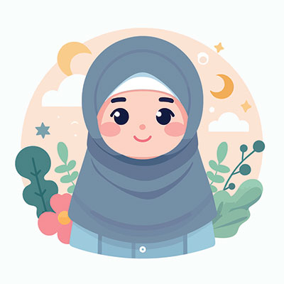 وکتور دختربچه با حجاب