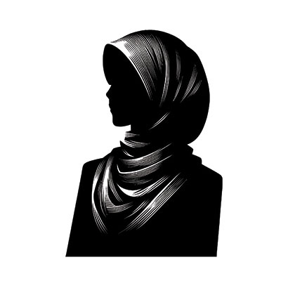 وکتور بانوی با حجاب