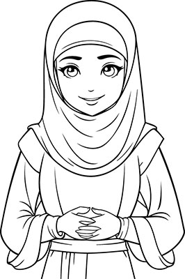 وکتور بانوی با حجاب