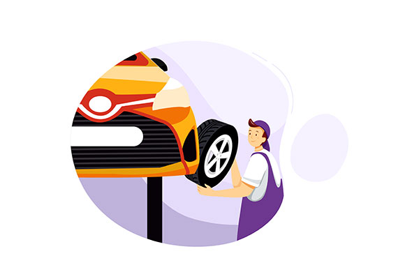 وکتور تعمیرات چرخ خودرو