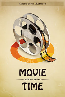 وکتور کاراکتر نوار فیلم سینما