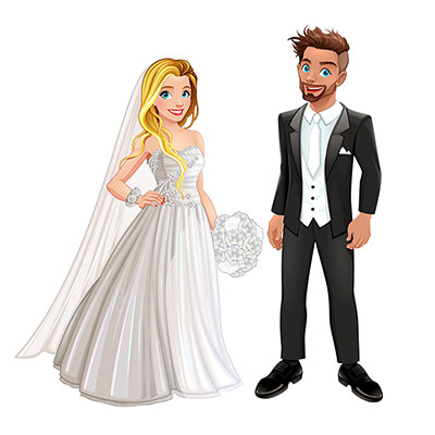 وکتور عروس و داماد
