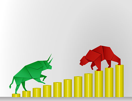 وکتور مقایسه بازار خرسی و گاوی در بورس