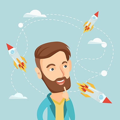 وکتور کاراکتر کارآفرینی و تمرکز