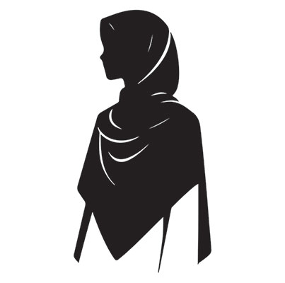 وکتور بانوی با حجاب با رنگ مشکی