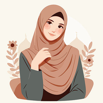 وکتور بانوی با حجاب