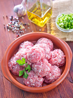 عکس گوشت چرخ شده کوفته ای