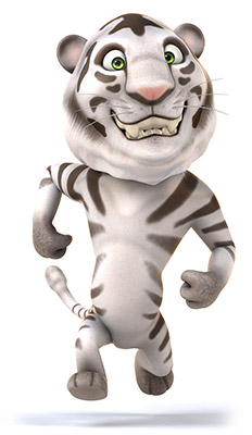 عکس حیوانات تبلیغاتی کاراکتر ببر شیطون