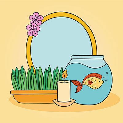 وکتور سبزه عید