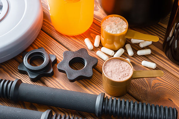 عکس تبلیغاتی ورزش و پودر بدنسازی
