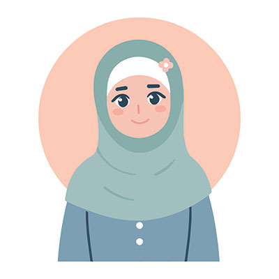 وکتور بانوی با حجاب