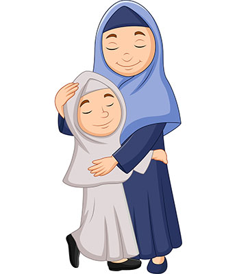 وکتور کاراکتر حجاب دانش آموز