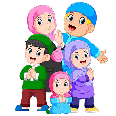وکتوروکتور کاراکتر حجاب کودک خندان