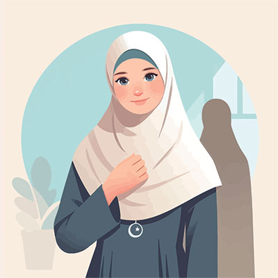 وکتور خانم با حجاب