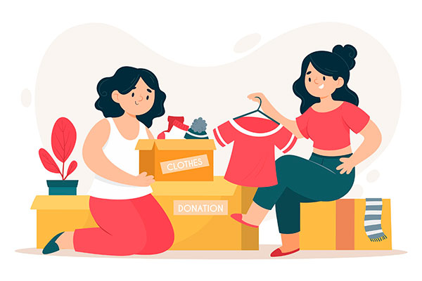 وکتور اهدای لباس