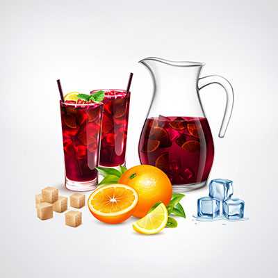 وکتور کاراکتر غذا آبمیوه