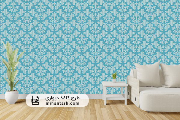 پوستر کاغذ دیواری ساده مدل بک گراند سبز آبی
