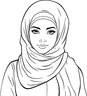 وکتور زن با حجاب
