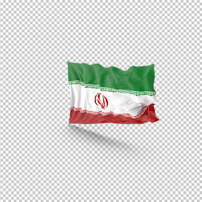 عکس برش خورده سه بعدی پرچم ملی