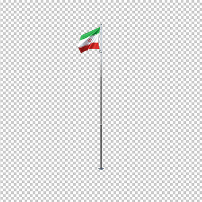 عکس برش خورده سه بعدی پرچم کشور ایران