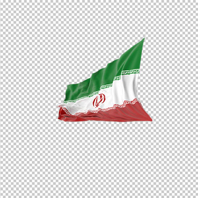 عکس برش خورده سه بعدی پرچم ملی ایران