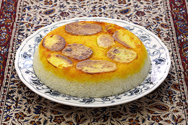 عکس ته دیگ سیب زمینی
