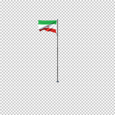 عکس برش خورده سه بعدی پرچم سرزمین ایران