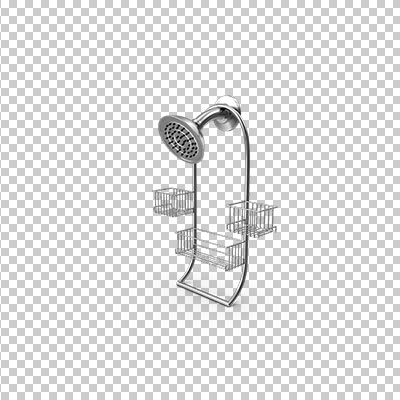 عکس برش خورده سه بعدی دوش و جای صابون و شامپو