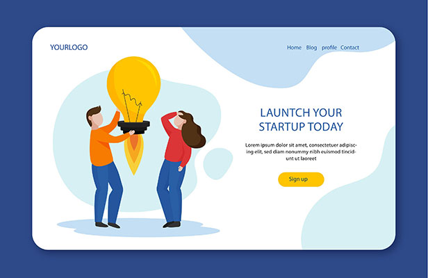 وکتور کاراکتر کارآفرینی و افق روشن