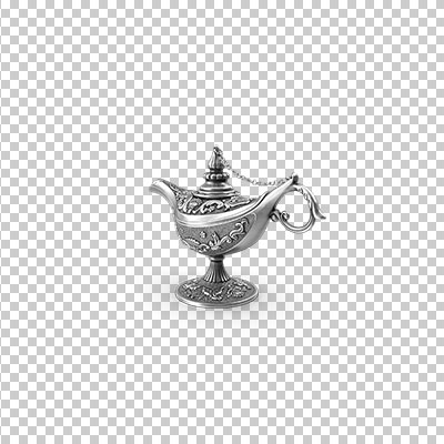 عکس برش خورده سه بعدی چراغ روغنی