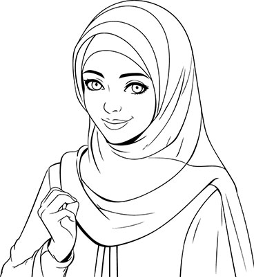 وکتور بانوی با حجاب