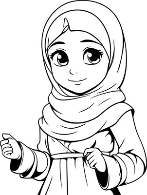 وکتور بانوی با حجاب
