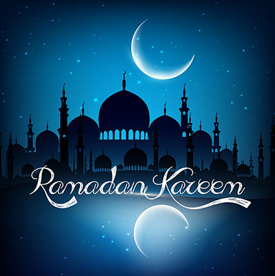 وکتور ماه زیبای رمضان