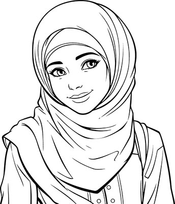 وکتور بانوی با حجاب