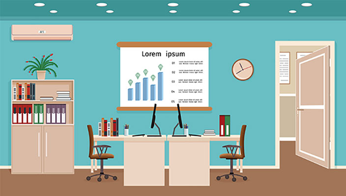 وکتور  دکوراسیون محل کار
