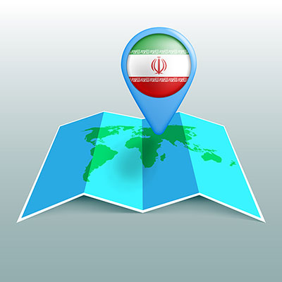 وکتور مقعیت کشور ایران