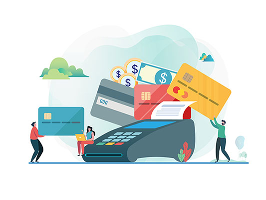 وکتور پرداخت با دستگاه پوز
