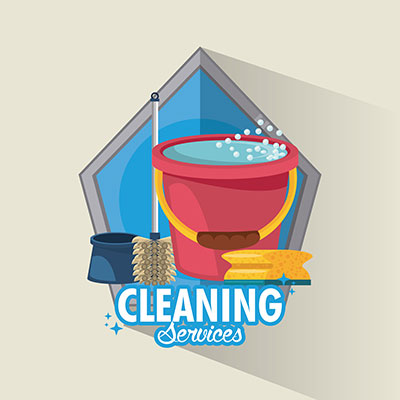 وکتور کاراکتر شویندگی سطل کف