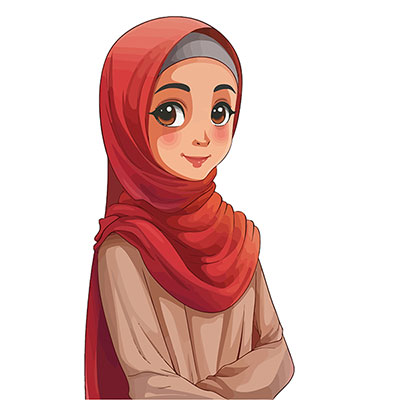 وکتور بانوی با حجاب