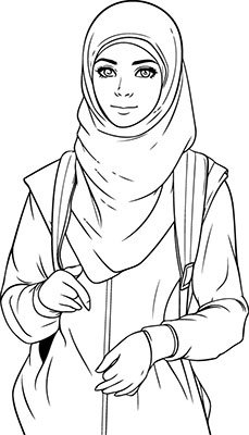 وکتور بانوی با حجاب