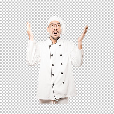 عکس برش خورده دوربری سرآشپز