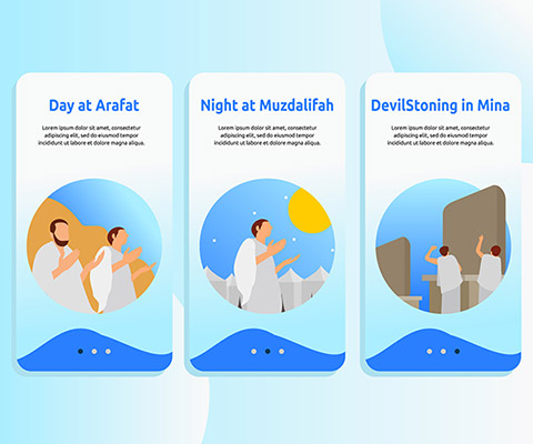 وکتور اسلاید ارکان حج