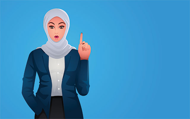 وکتور بانوی با حجاب