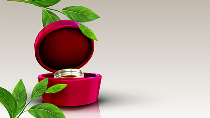 وکتور حلقه طلا ازدواج