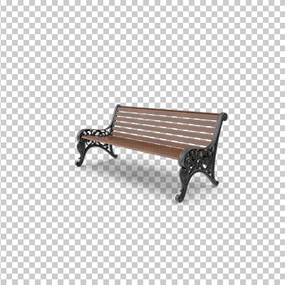 عکس برش خورده سه بعدی نیمکت پارک