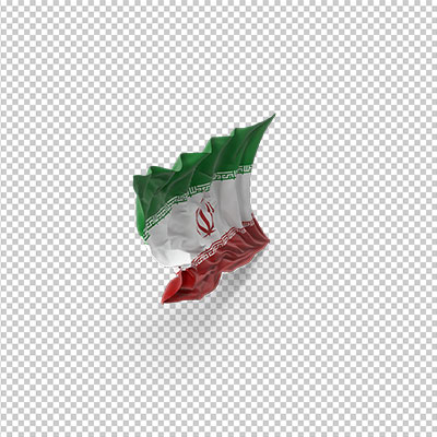 عکس برش خورده سه بعدی پرچم ملی ایران