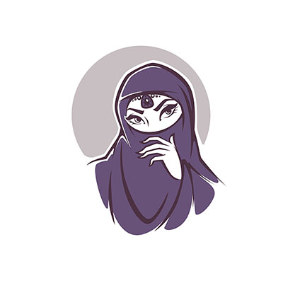 وکتور زن محجبه